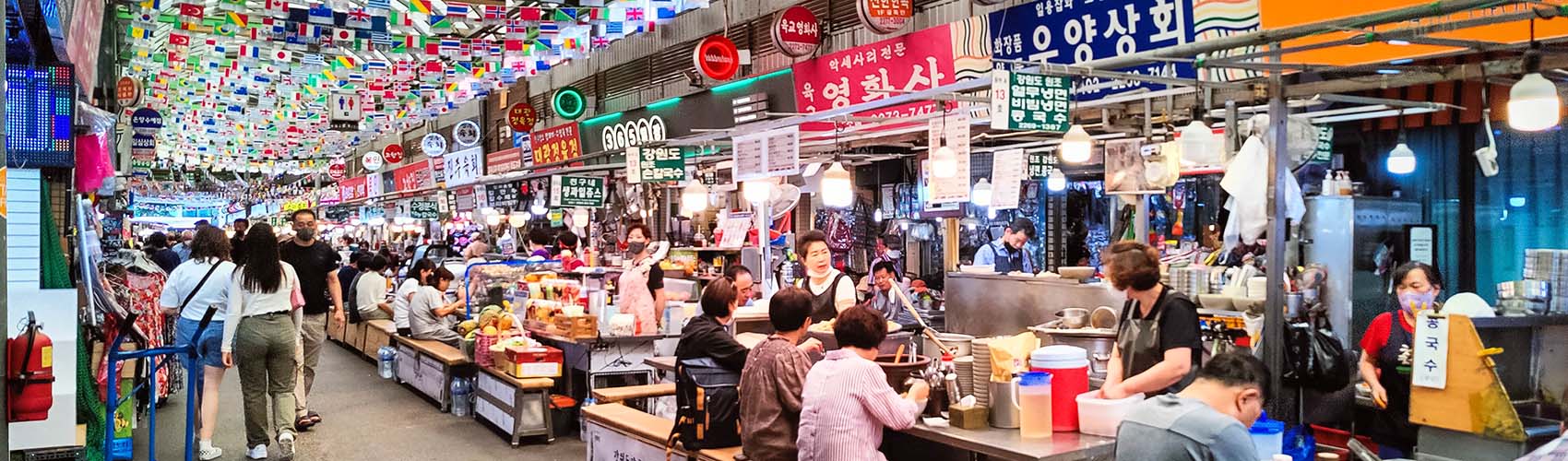 Le marché de Gwangjang à Séoul en Corée du sud